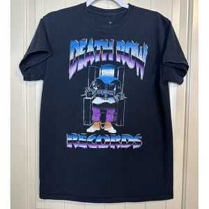 Death Row Records‎ Graphic T-Shirt Black Cotton Tee Short Sleeve sz M